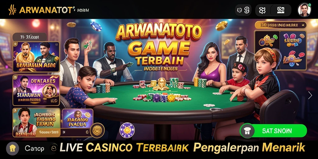 Screenshot menunjukkan dealer profesional dalam permainan Live Casino.