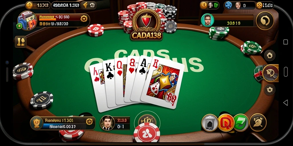 Tampilan gameplay menarik dari CADAS138 menunjukkan keseruan bermain poker.