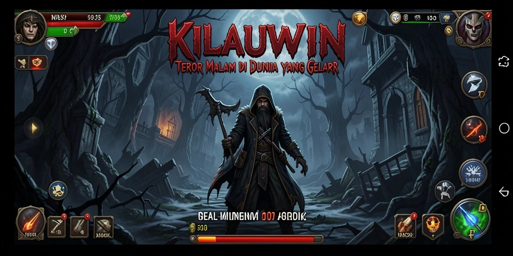 Screenshot gameplay KILAUWIN menampilkan suasana menakutkan dan mencekam.
