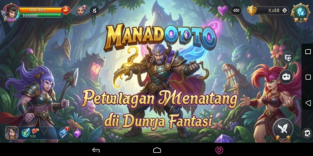 Tampilan gameplay MANADOTOTO yang menegangkan saat menjelajahi dunia fantasi.