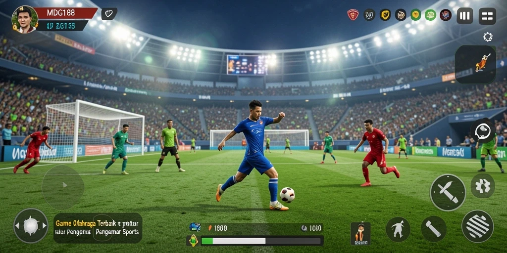 Tampilan gameplay seru dalam pertandingan olahraga di MDG188.