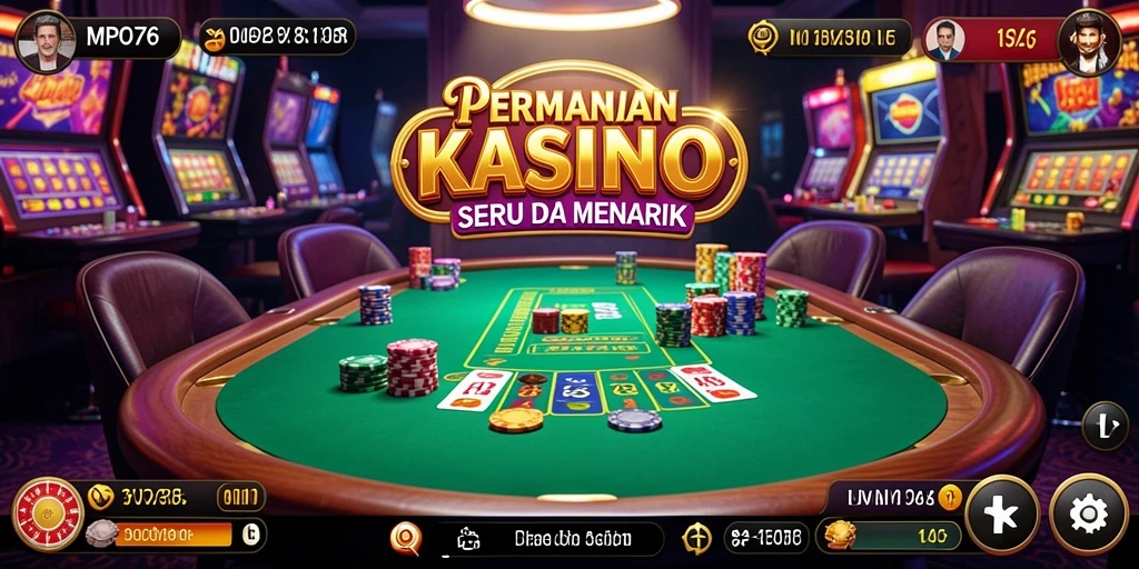 Tangkapan layar gameplay MPO76 menampilkan suasana kasino yang seru.