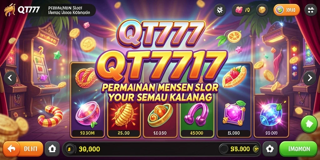 Tampilan gameplay QT777 yang penuh warna dan interaktif.