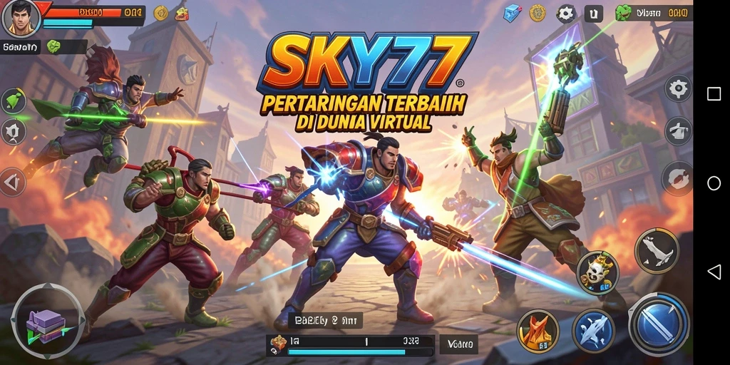 Tampilan gameplay menegangkan di SKY77 saat karakter bertarung.